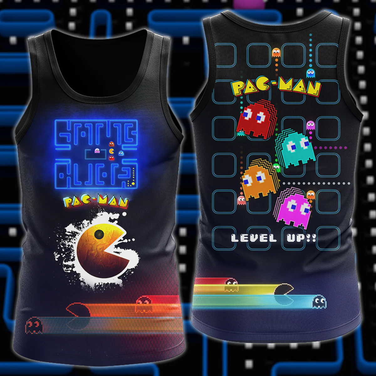 Pac Man Video Game 3D All Over Print T-shirt Tank Top Zip Hoodie Pullover Hoodie Hawaiian Shirt Beach Shorts Jogger - Image 4