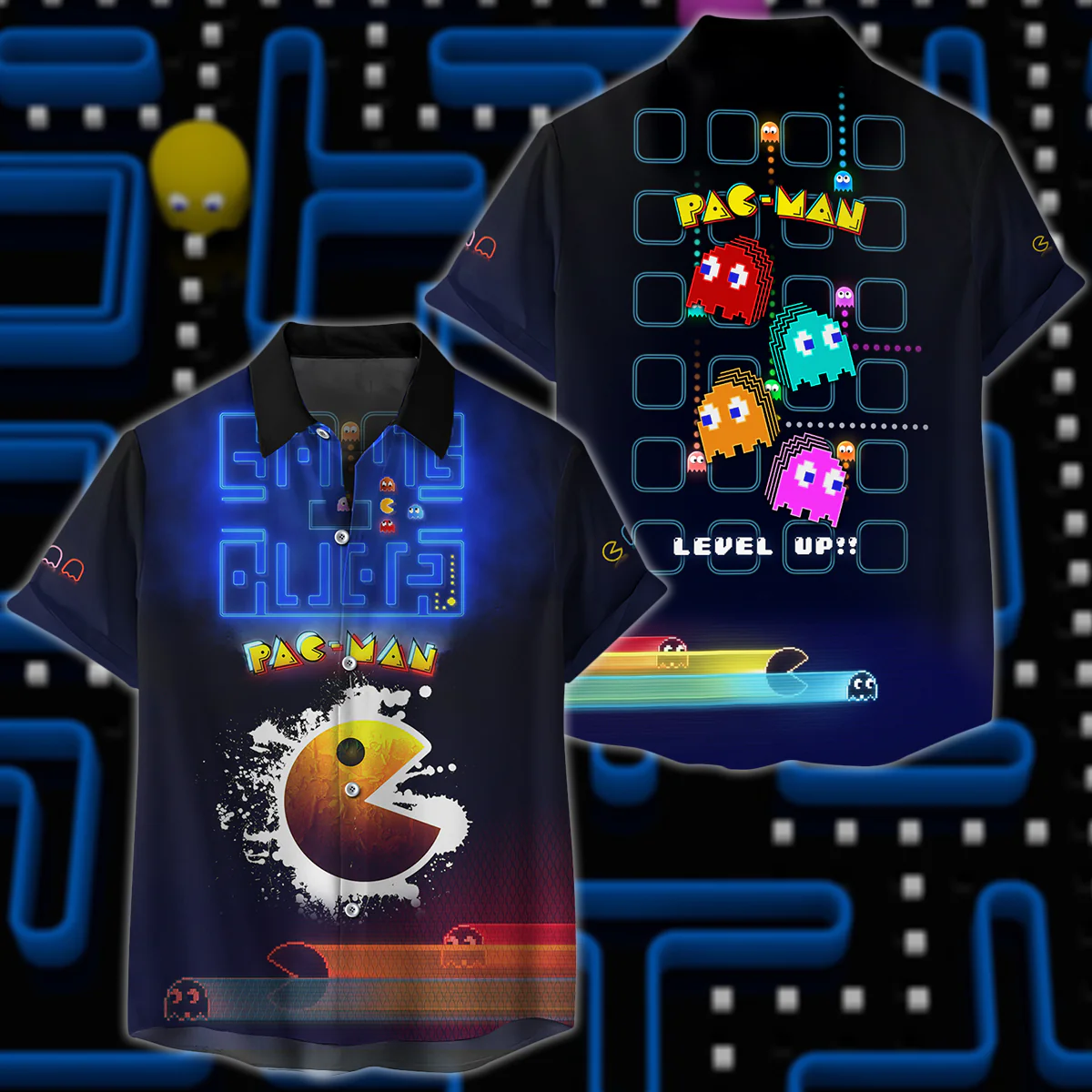 Pac Man Video Game 3D All Over Print T-shirt Tank Top Zip Hoodie Pullover Hoodie Hawaiian Shirt Beach Shorts Jogger - Image 9