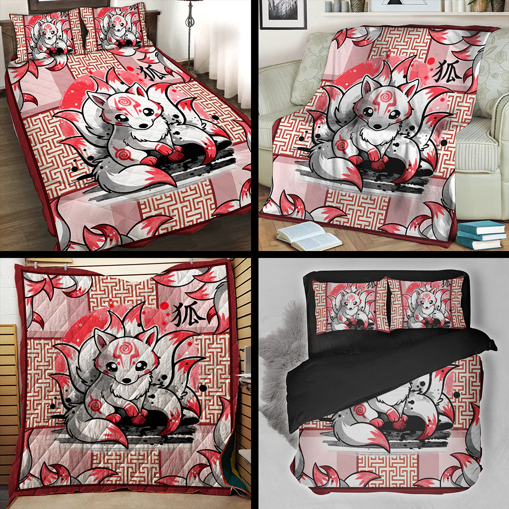 Ninetail Fox Spirit 3D Quilt Set - Image 3