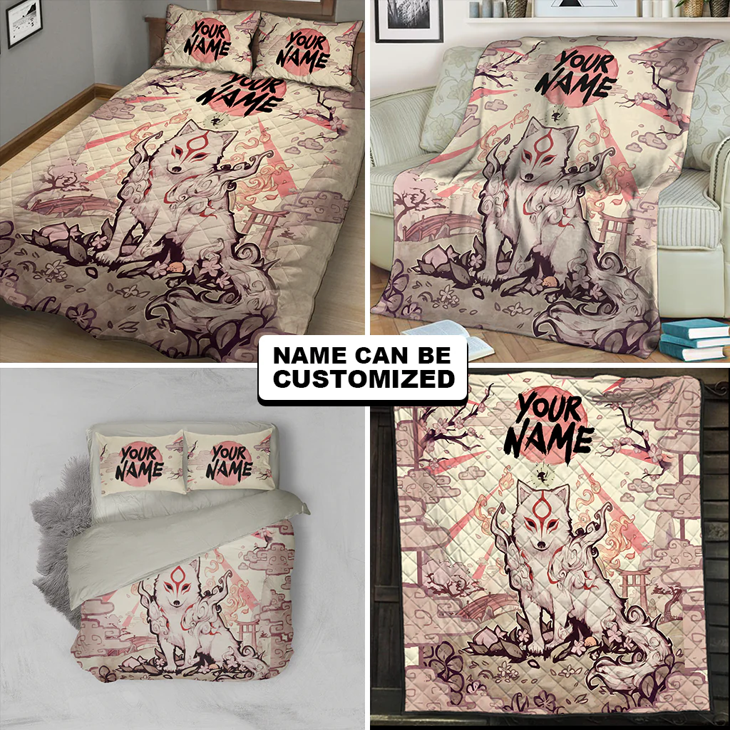 Okami-Customized 3D Quilt Bed Set - Image 3