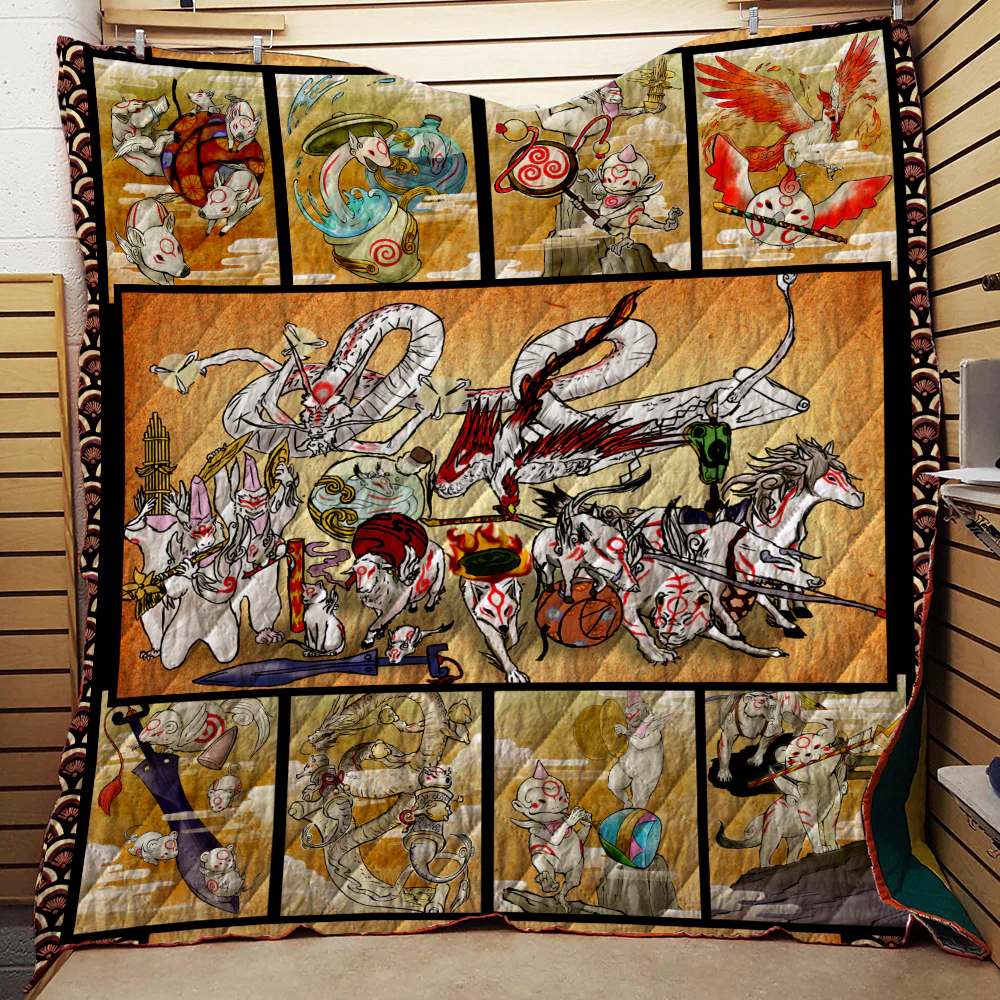 Okami Animals 3D Quilt Bed Set - Image 4