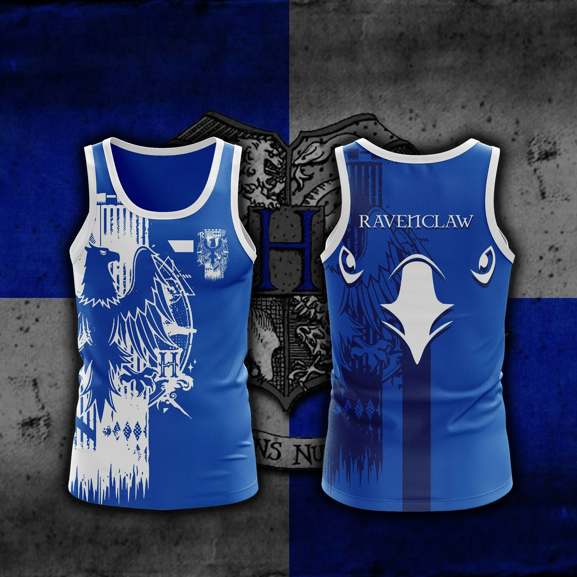 Quidditch Harry Potter Hogwarts House Gryffindor Slytherin Ravenclaw Hufflepuff Unisex 3D Tank Top - Image 4