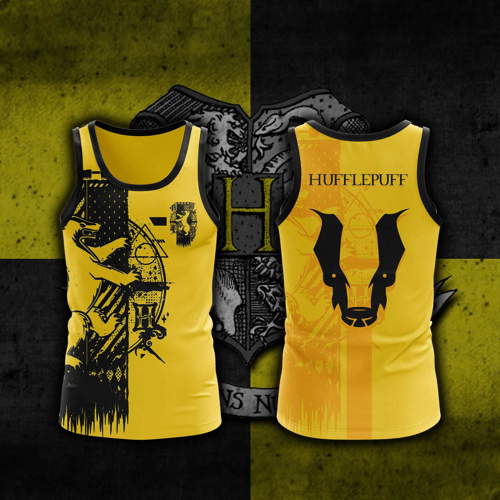 Quidditch Harry Potter Hogwarts House Gryffindor Slytherin Ravenclaw Hufflepuff Unisex 3D Tank Top - Image 5