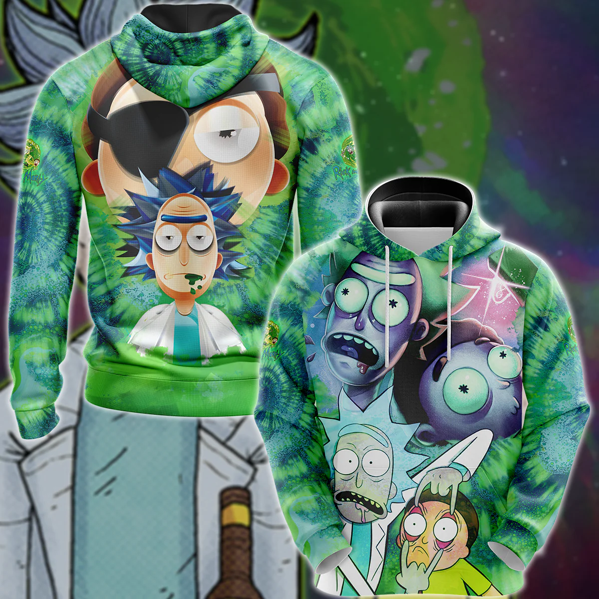 Rick and Morty 3D All Over Print T-shirt Tank Top Zip Hoodie Pullover Hoodie Hawaiian Shirt Beach Shorts Jogger - Image 3