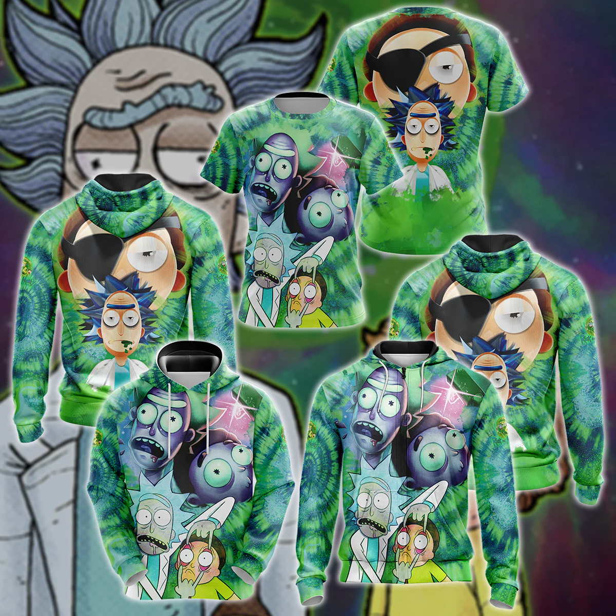 Rick and Morty 3D All Over Print T-shirt Tank Top Zip Hoodie Pullover Hoodie Hawaiian Shirt Beach Shorts Jogger - Image 7