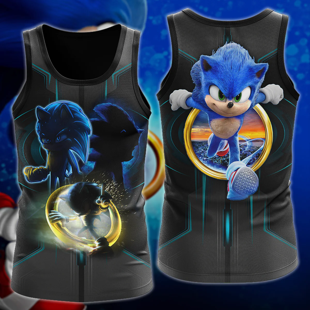 Sonic The Hedgehog Video Game 3D All Over Print T-shirt Tank Top Zip Hoodie Pullover Hoodie Hawaiian Shirt Beach Shorts Jogger - Image 4