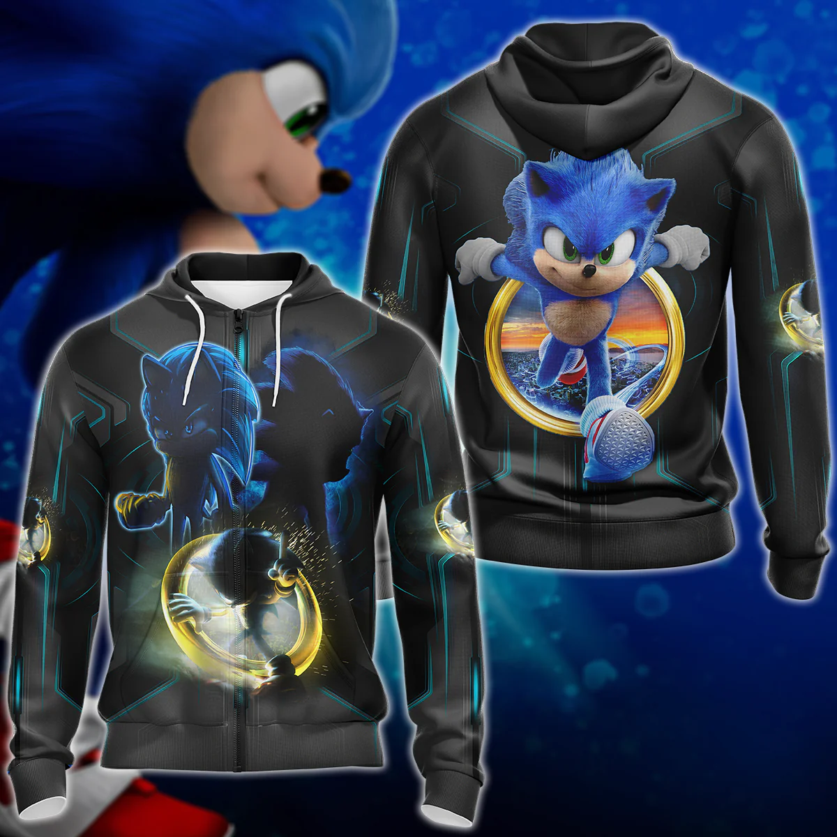 Sonic The Hedgehog Video Game 3D All Over Print T-shirt Tank Top Zip Hoodie Pullover Hoodie Hawaiian Shirt Beach Shorts Jogger - Image 7