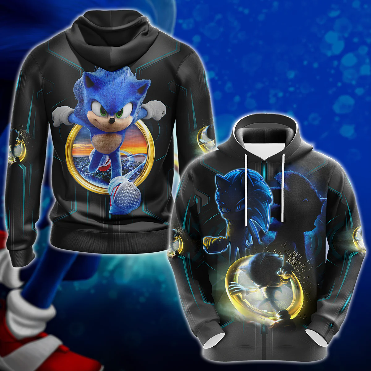 Sonic The Hedgehog Video Game 3D All Over Print T-shirt Tank Top Zip Hoodie Pullover Hoodie Hawaiian Shirt Beach Shorts Jogger - Image 8