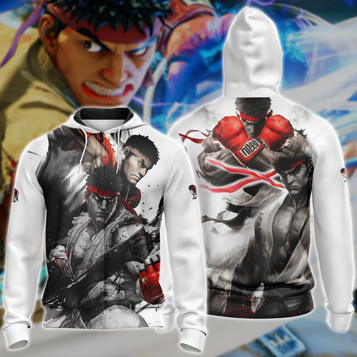 Street Fighter Video Game 3D All Over Print T-shirt Tank Top Zip Hoodie Pullover Hoodie Hawaiian Shirt Beach Shorts Jogger - Image 3
