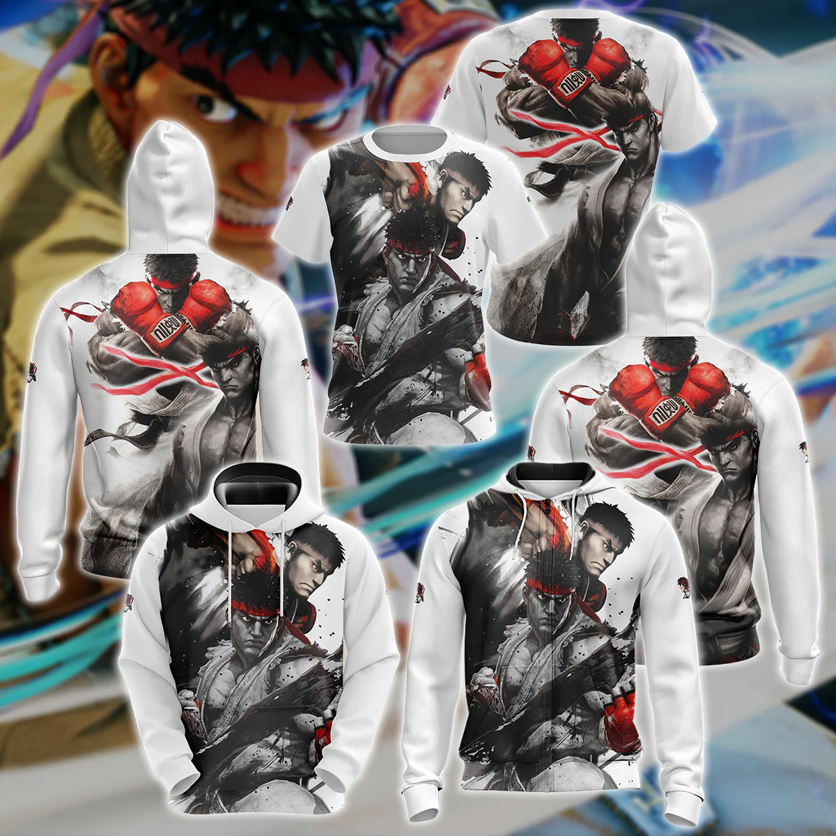 Street Fighter Video Game 3D All Over Print T-shirt Tank Top Zip Hoodie Pullover Hoodie Hawaiian Shirt Beach Shorts Jogger - Image 9