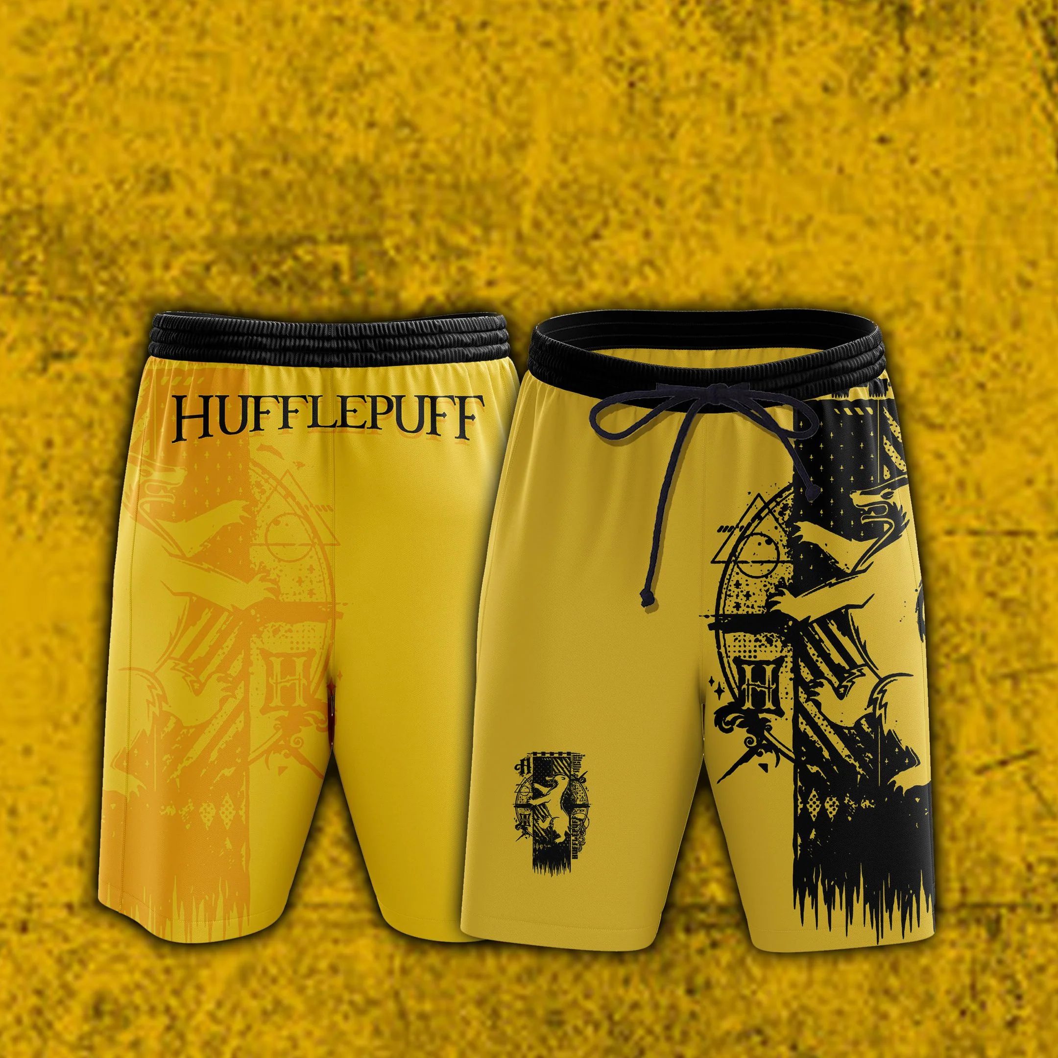 Quidditch Harry Potter Hogwarts House Gryffindor Slytherin Ravenclaw Hufflepuff Unisex 3D Beach Shorts - Image 5