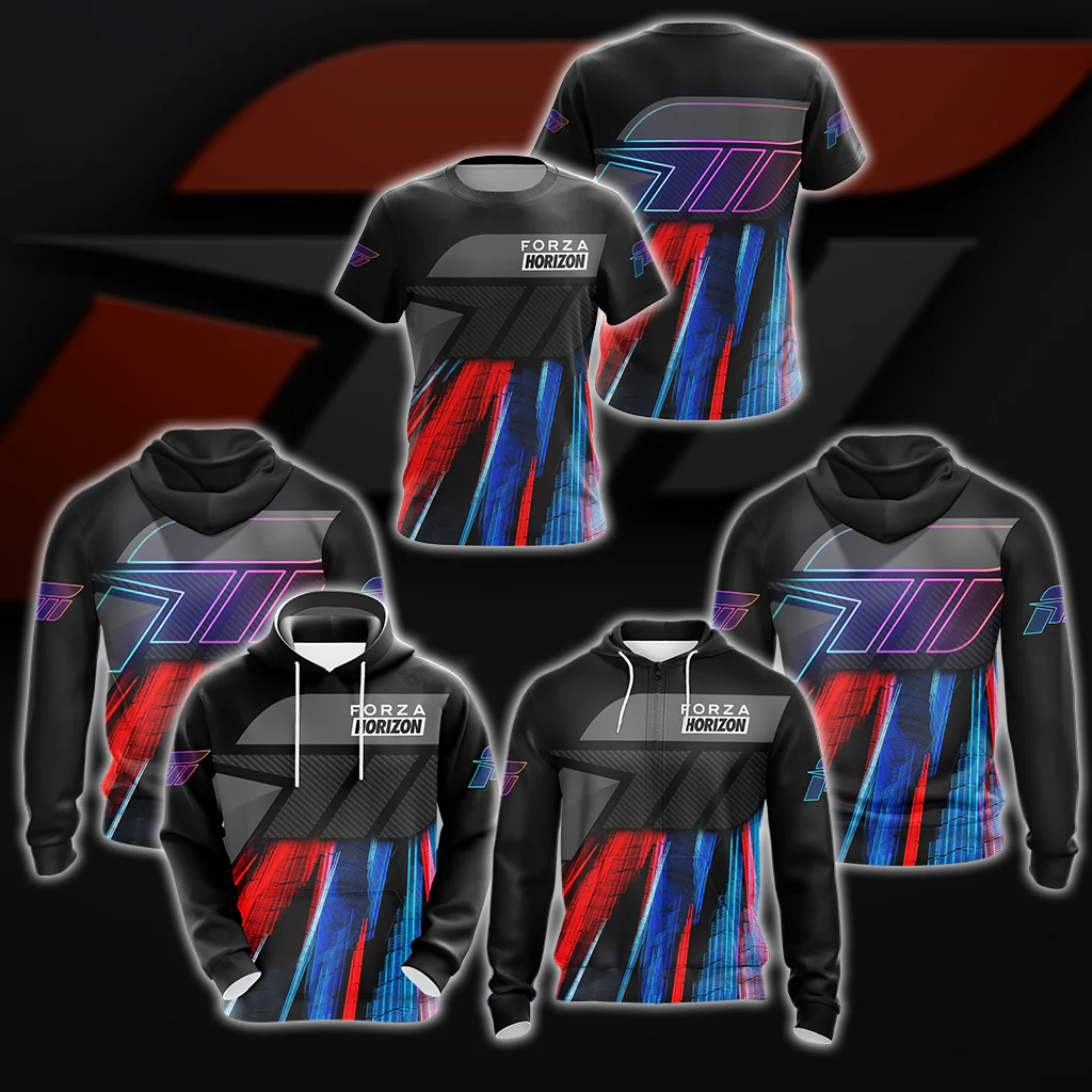 Forza Horizon All Over Print T-shirt Tank Top Zip Hoodie Pullover Hoodie Hawaiian Shirt - Image 4