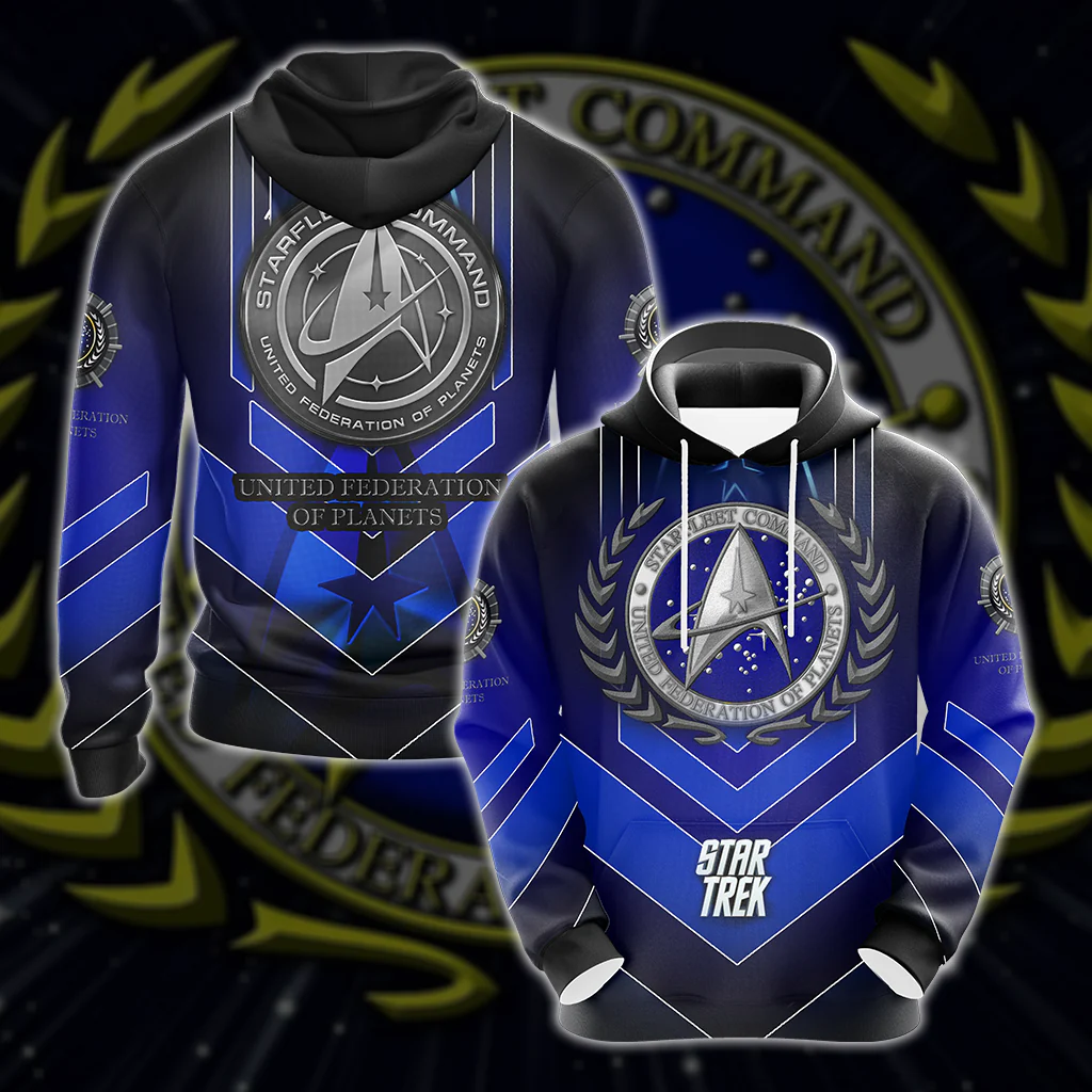 Star Trek United Federation of Planets All Over Print T-shirt Tank Top Zip Hoodie Pullover Hoodie Hawaiian Shirt - Image 3