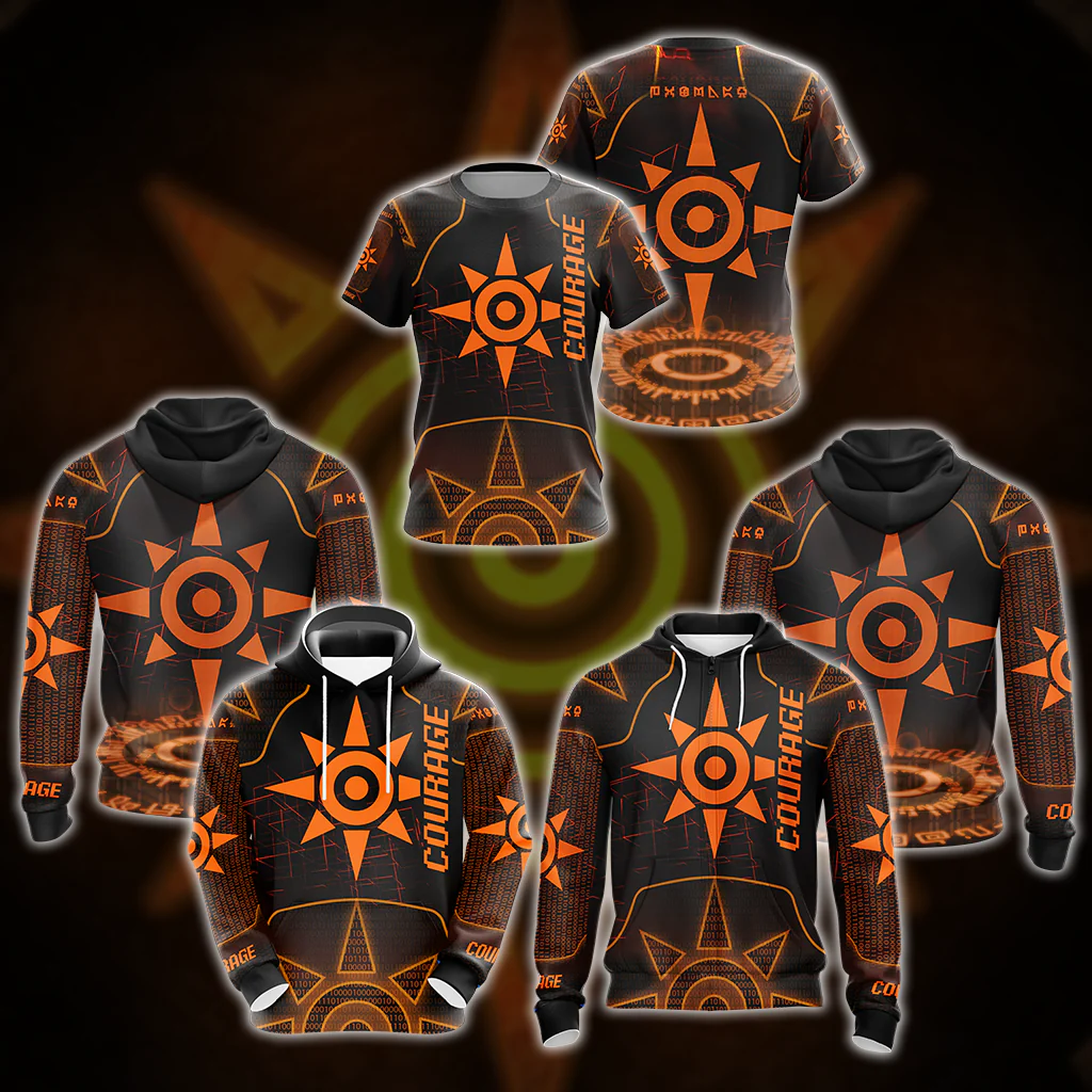 Digimon Courage All Over Print T-shirt Tank Top Zip Hoodie Pullover Hoodie Hawaiian Shirt - Image 3