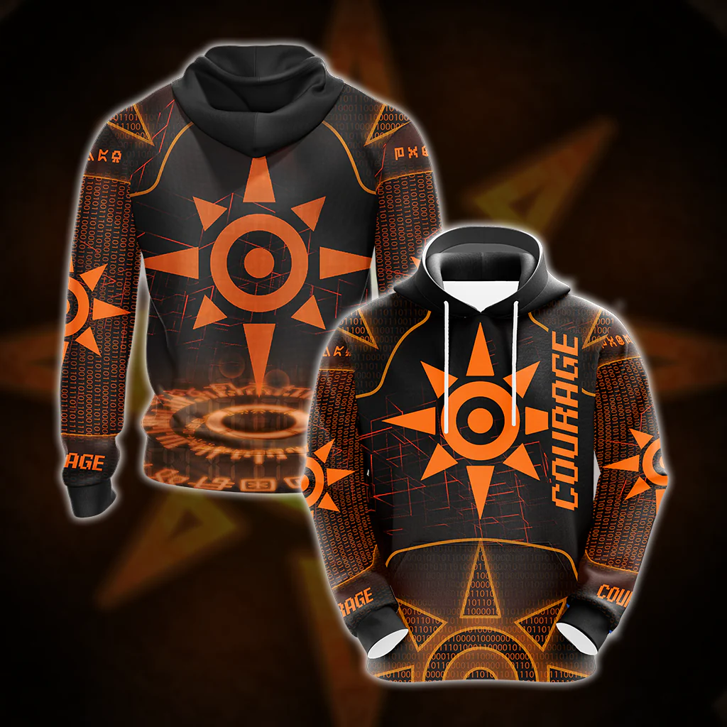 Digimon Courage All Over Print T-shirt Tank Top Zip Hoodie Pullover Hoodie Hawaiian Shirt - Image 4