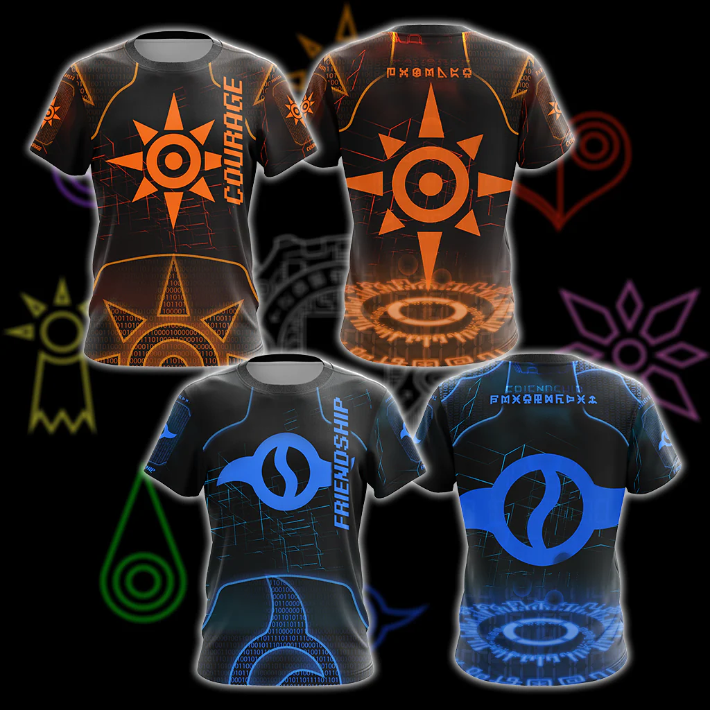Digimon Courage All Over Print T-shirt Tank Top Zip Hoodie Pullover Hoodie Hawaiian Shirt - Image 5