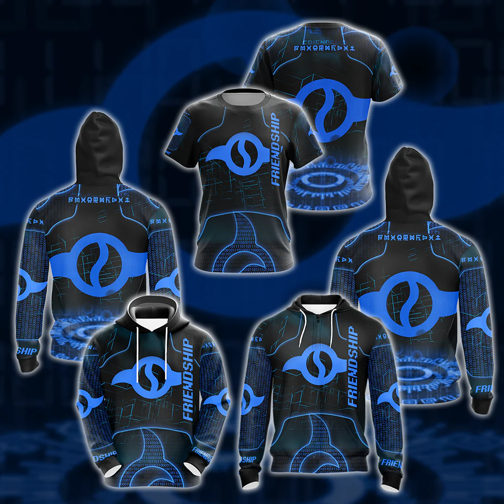 Digimon Friendship All Over Print T-shirt Tank Top Zip Hoodie Pullover Hoodie Hawaiian Shirt - Image 4