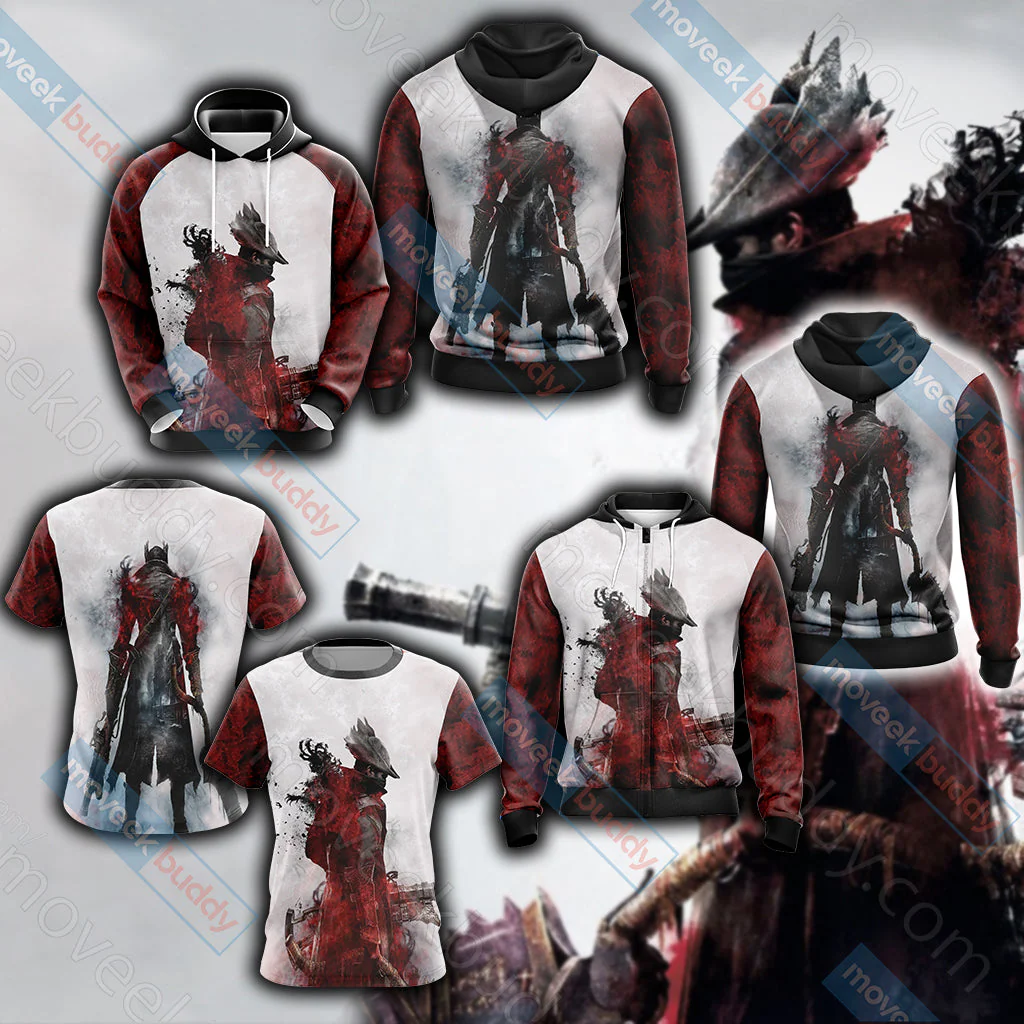 Bloodborne - The Hunter Unisex 3D T-shirt - Image 8