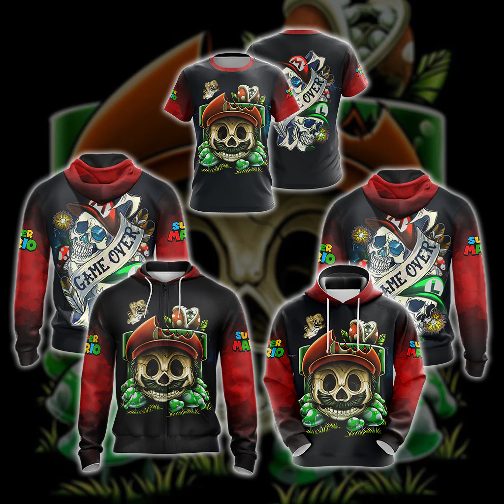 Mario Skull Unisex 3D T-shirt - Image 8