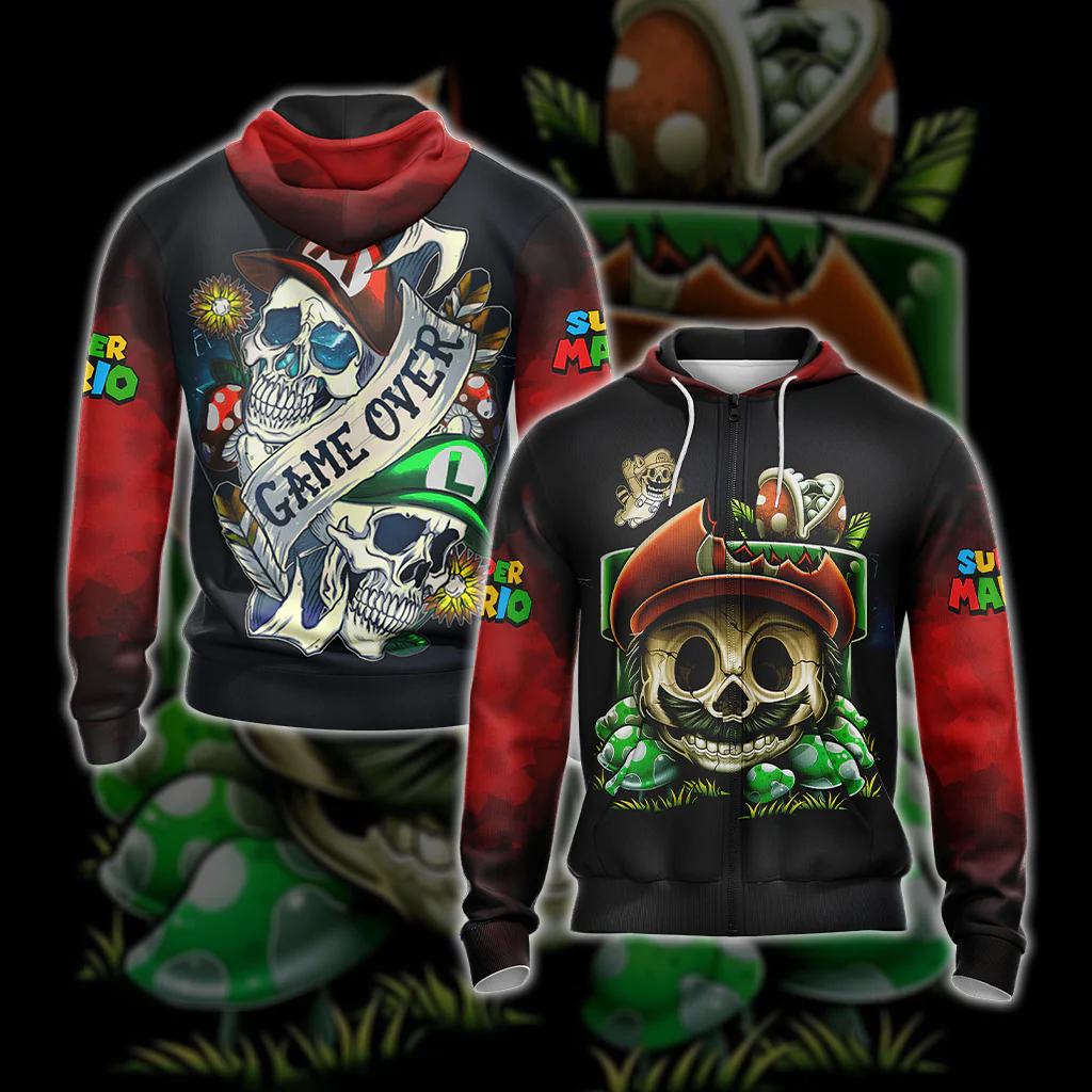 Mario Skull Unisex 3D T-shirt - Image 9