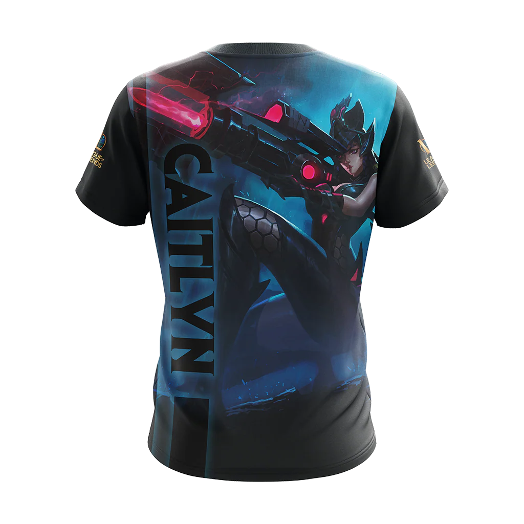 League of Legends - Caitlyn Champion Unisex 3D T-shirt - Image 3
