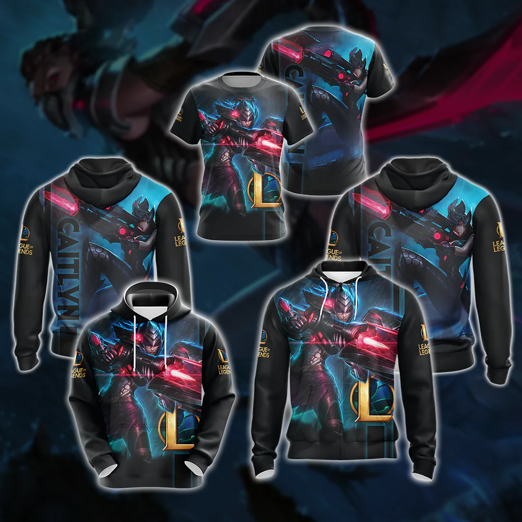 League of Legends - Caitlyn Champion Unisex 3D T-shirt - Image 4