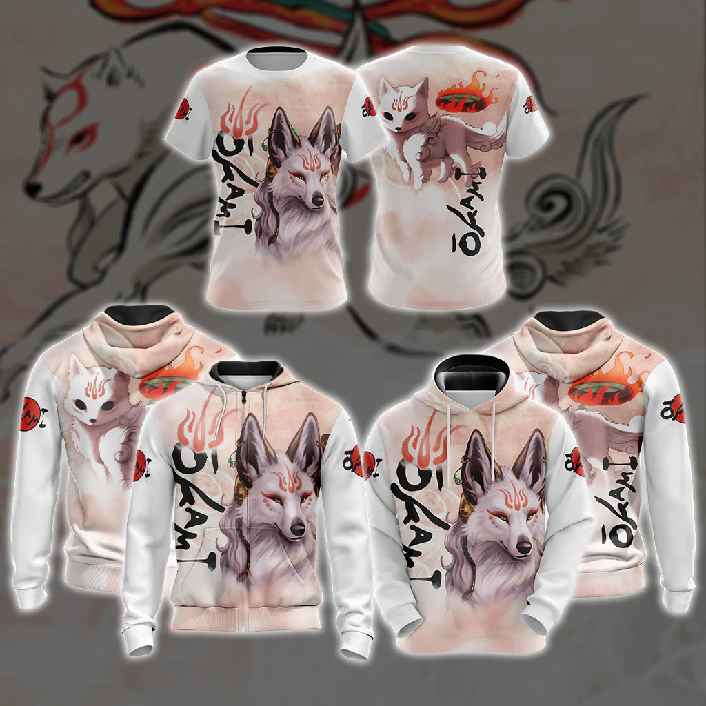 Okami Fox Unisex 3D T-shirt - Image 4