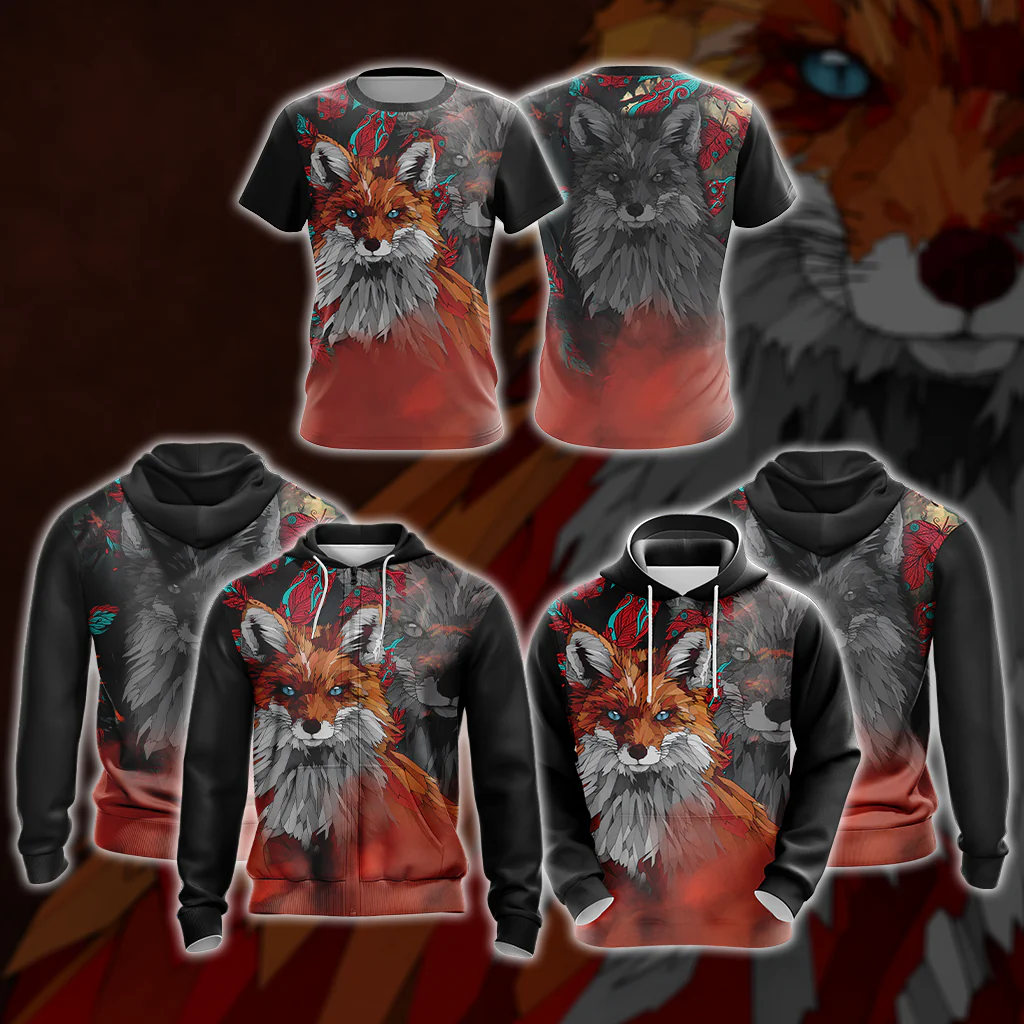 Aesthetic Fox Unisex 3D T-shirt - Image 4
