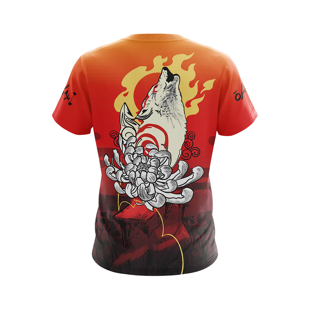 Okami Fox Fire Unisex 3D T-shirt - Image 3