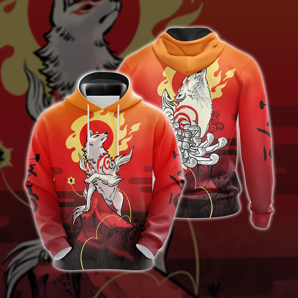 Okami Fox Fire Unisex 3D T-shirt - Image 5