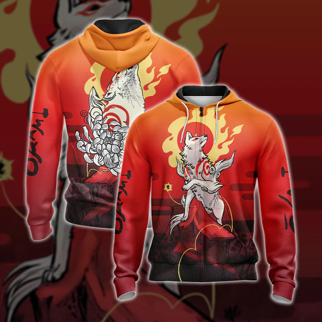 Okami Fox Fire Unisex 3D T-shirt - Image 6