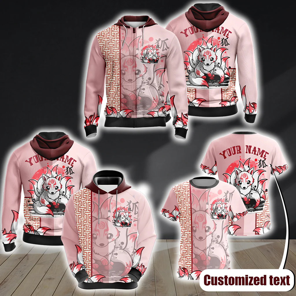 Ninetail fox Spirit-Customized Unisex 3D T-shirt - Image 4