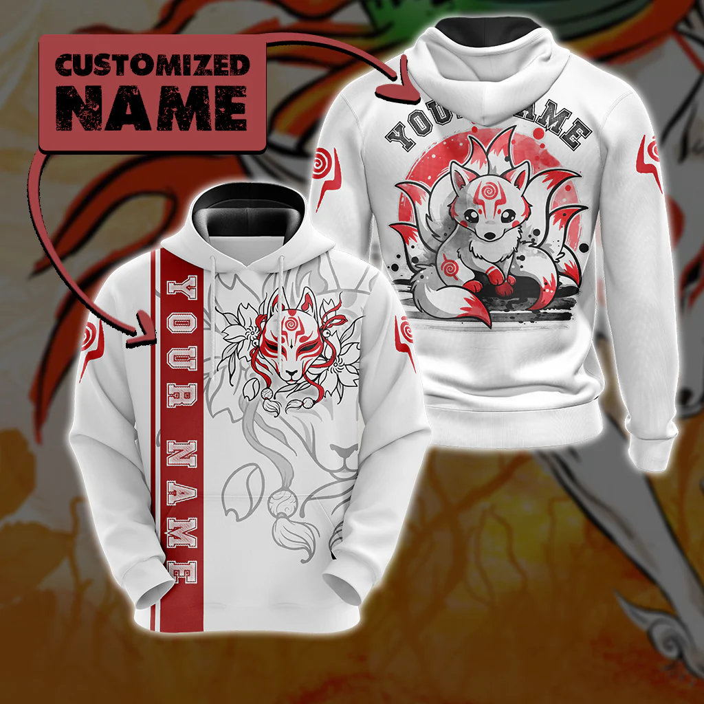 Ninetail fox Spirit - Customized New Unisex 3D T-shirt - Image 6