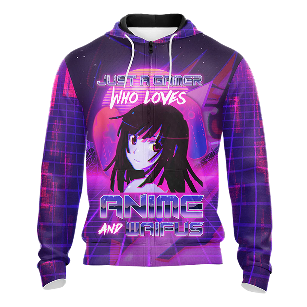 Just A Gamer Who Loves Anime And Waifus Unisex 3D T-shirt - Image 10
