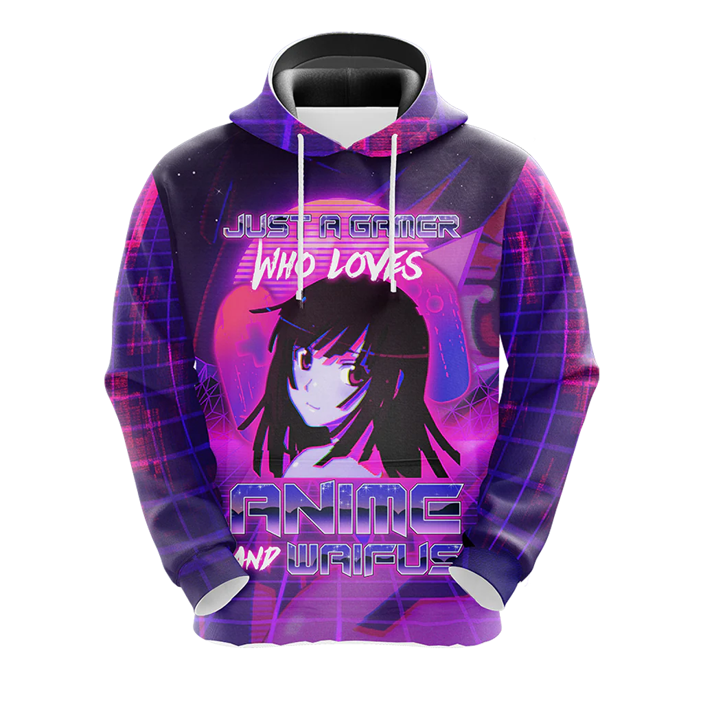 Just A Gamer Who Loves Anime And Waifus Unisex 3D T-shirt - Image 7