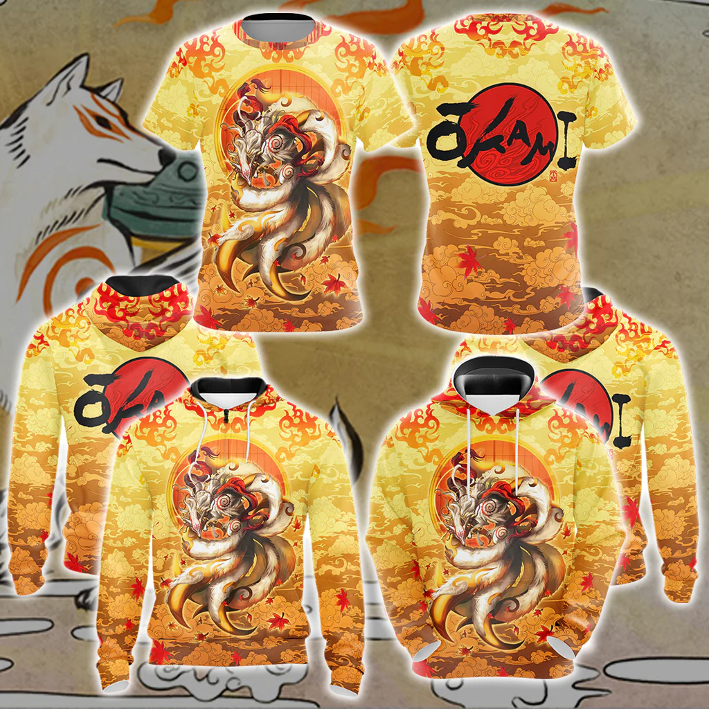 Nine Tail Okami Fox Unisex 3D T-shirt - Image 4