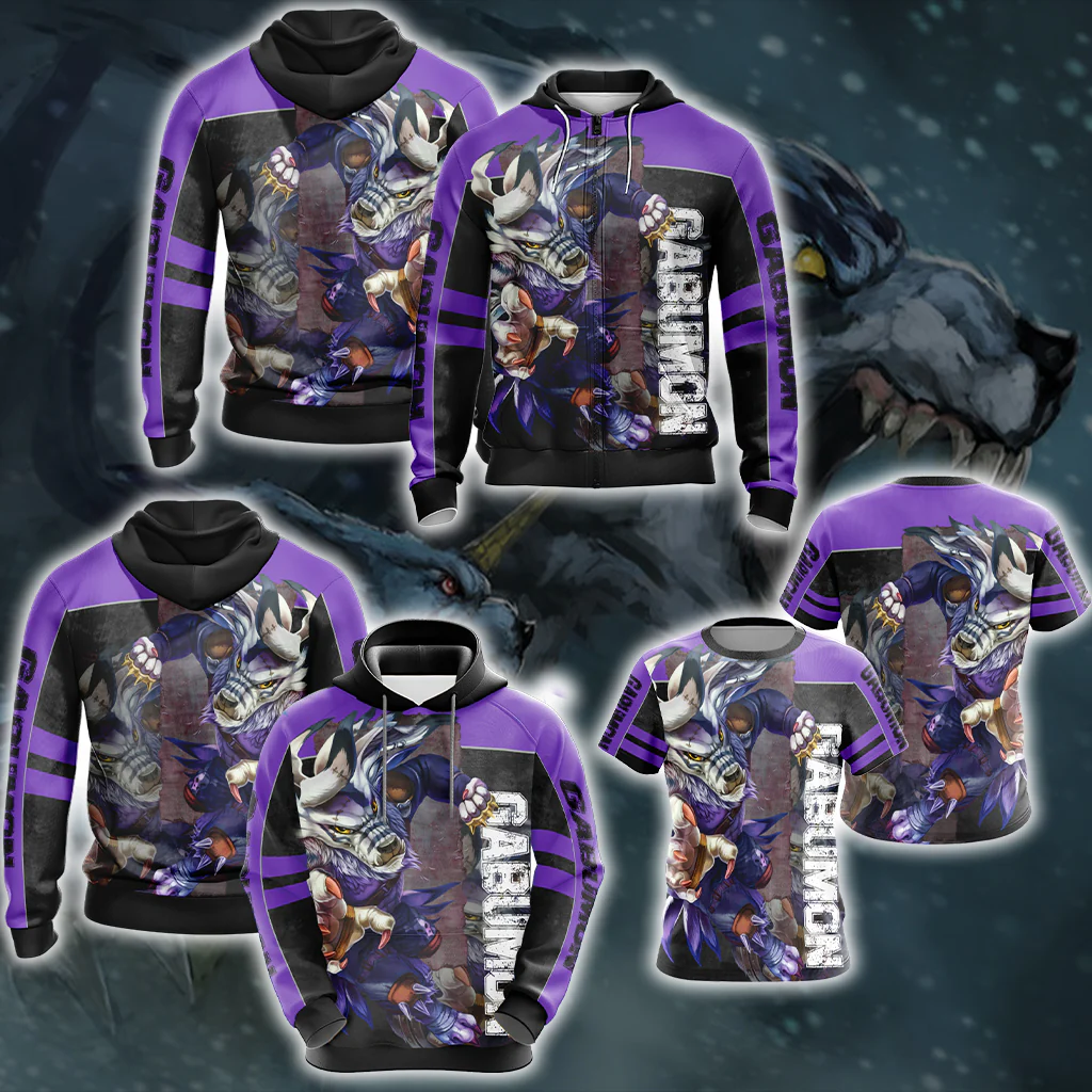 Digimon Gabumon Unisex 3D T-shirt - Image 4