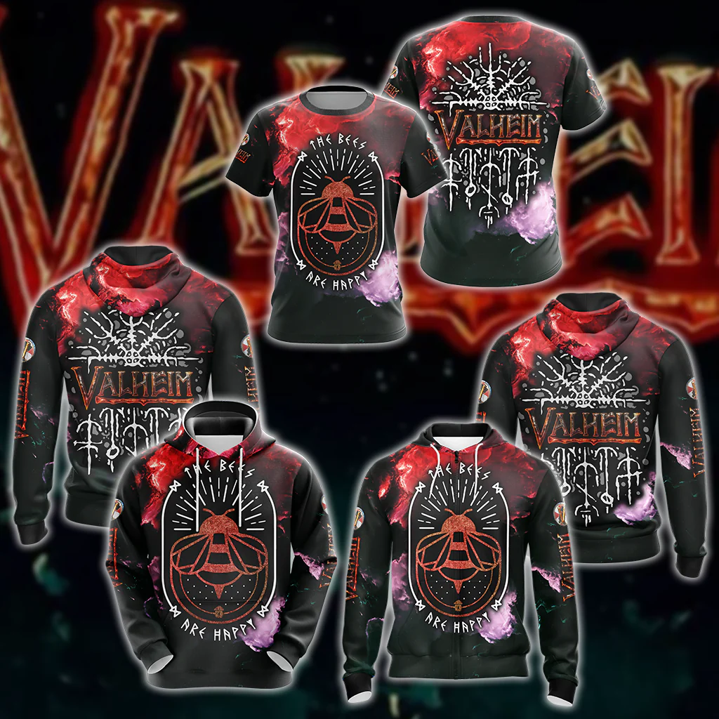 Valheim All 3D Over Print T-shirt Tank Top Zip Hoodie Pullover Hoodie Hawaiian Shirt Beach Shorts Jogger - Image 6