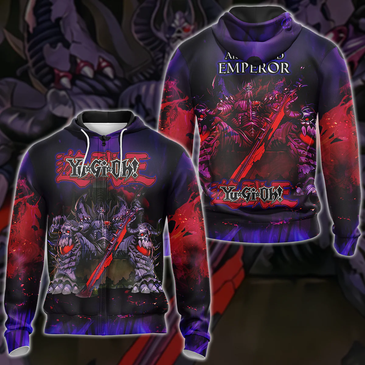 Yu-Gi-Oh! Archfiend Emperor Video Game 3D All Over Print T-shirt Tank Top Zip Hoodie Pullover Hoodie Hawaiian Shirt Beach Shorts Jogger - Image 3
