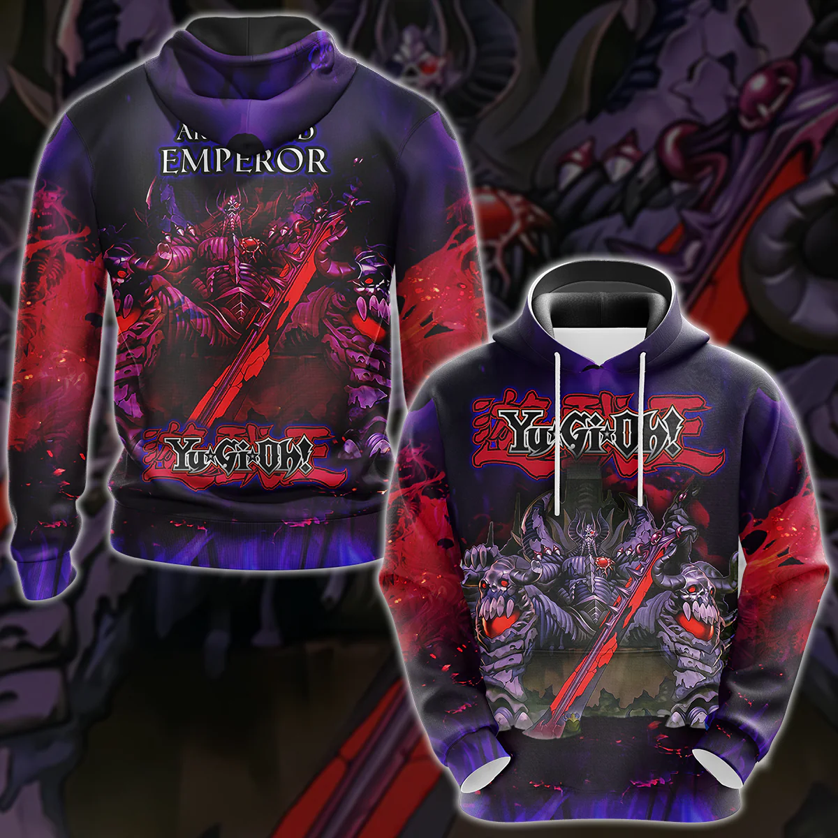 Yu-Gi-Oh! Archfiend Emperor Video Game 3D All Over Print T-shirt Tank Top Zip Hoodie Pullover Hoodie Hawaiian Shirt Beach Shorts Jogger - Image 4