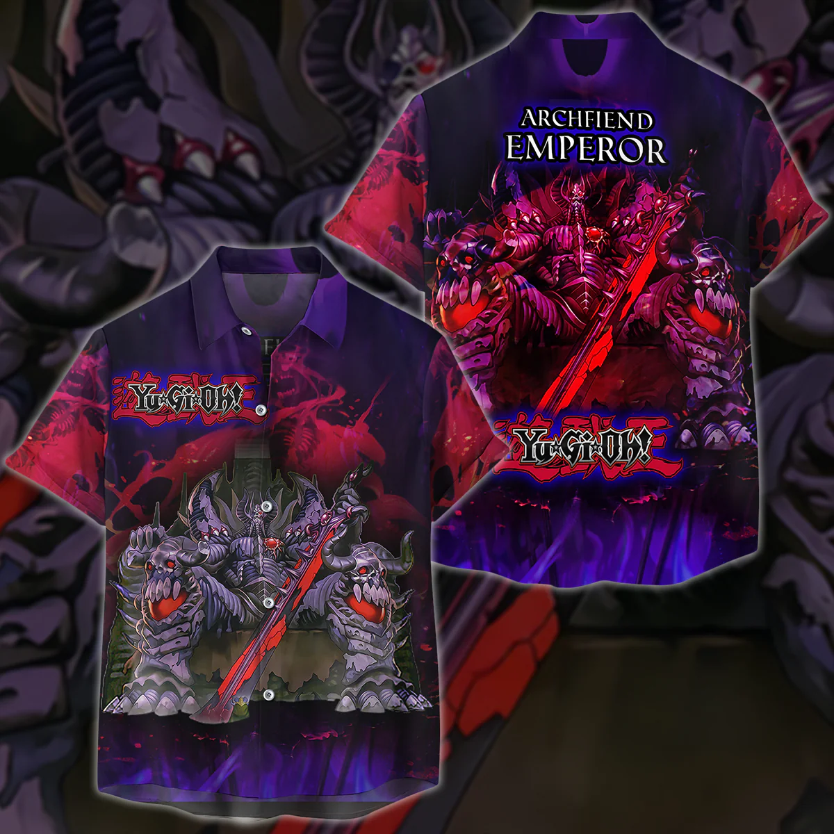 Yu-Gi-Oh! Archfiend Emperor Video Game 3D All Over Print T-shirt Tank Top Zip Hoodie Pullover Hoodie Hawaiian Shirt Beach Shorts Jogger - Image 5