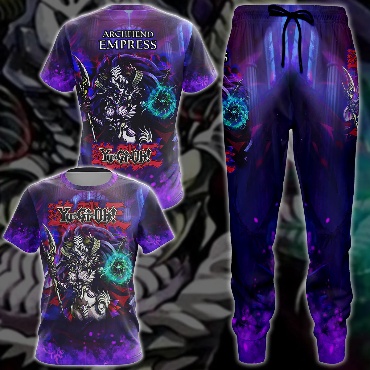 Yu-Gi-Oh! Archfiend Empress Video Game 3D All Over Print T-shirt Tank Top Zip Hoodie Pullover Hoodie Hawaiian Shirt Beach Shorts Jogger - Image 9