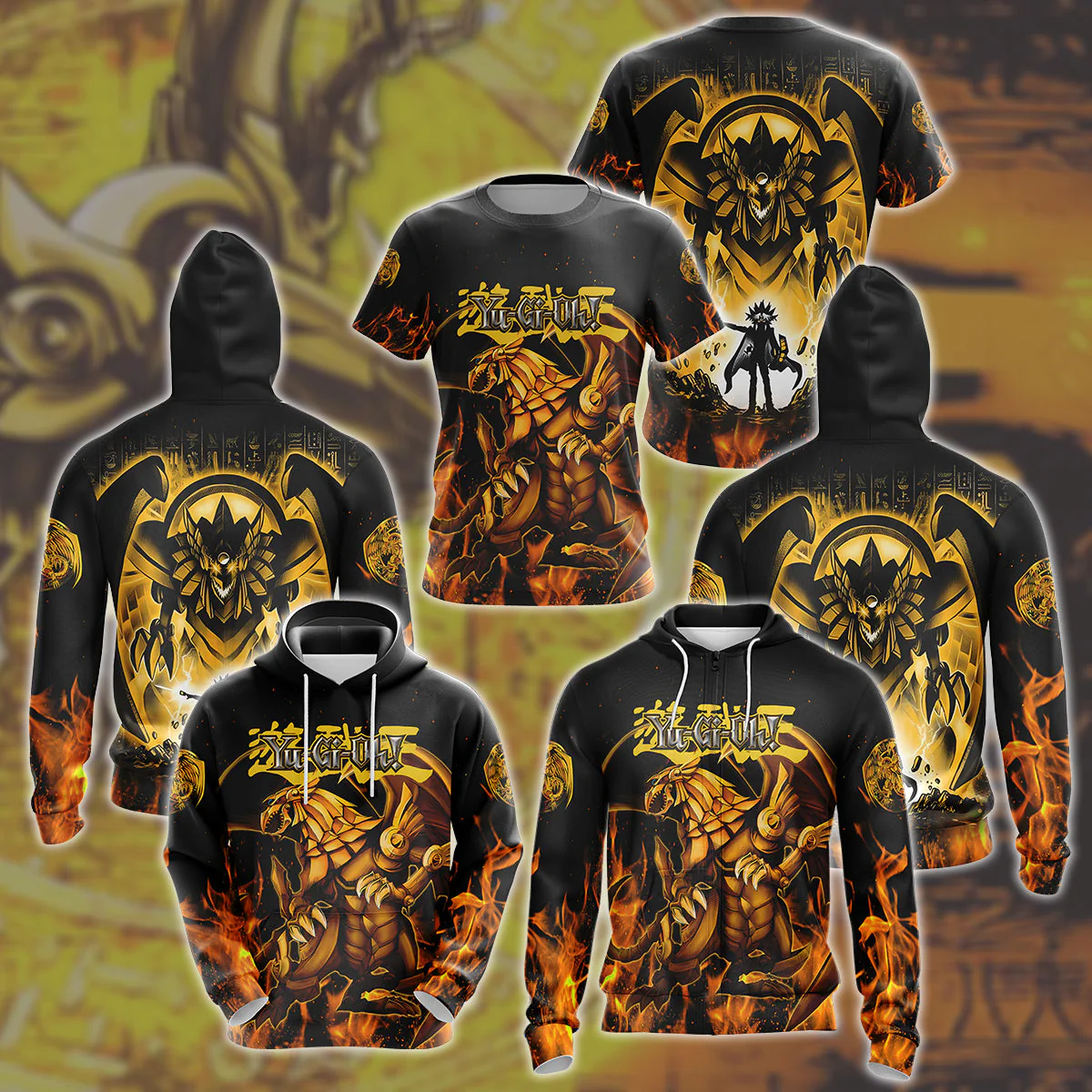 Yu-gi-oh! The Winged Dragon of Ra Video Game All Over Printed T-shirt Tank Top Zip Hoodie Pullover Hoodie Hawaiian Shirt Beach Shorts Joggers - Image 9