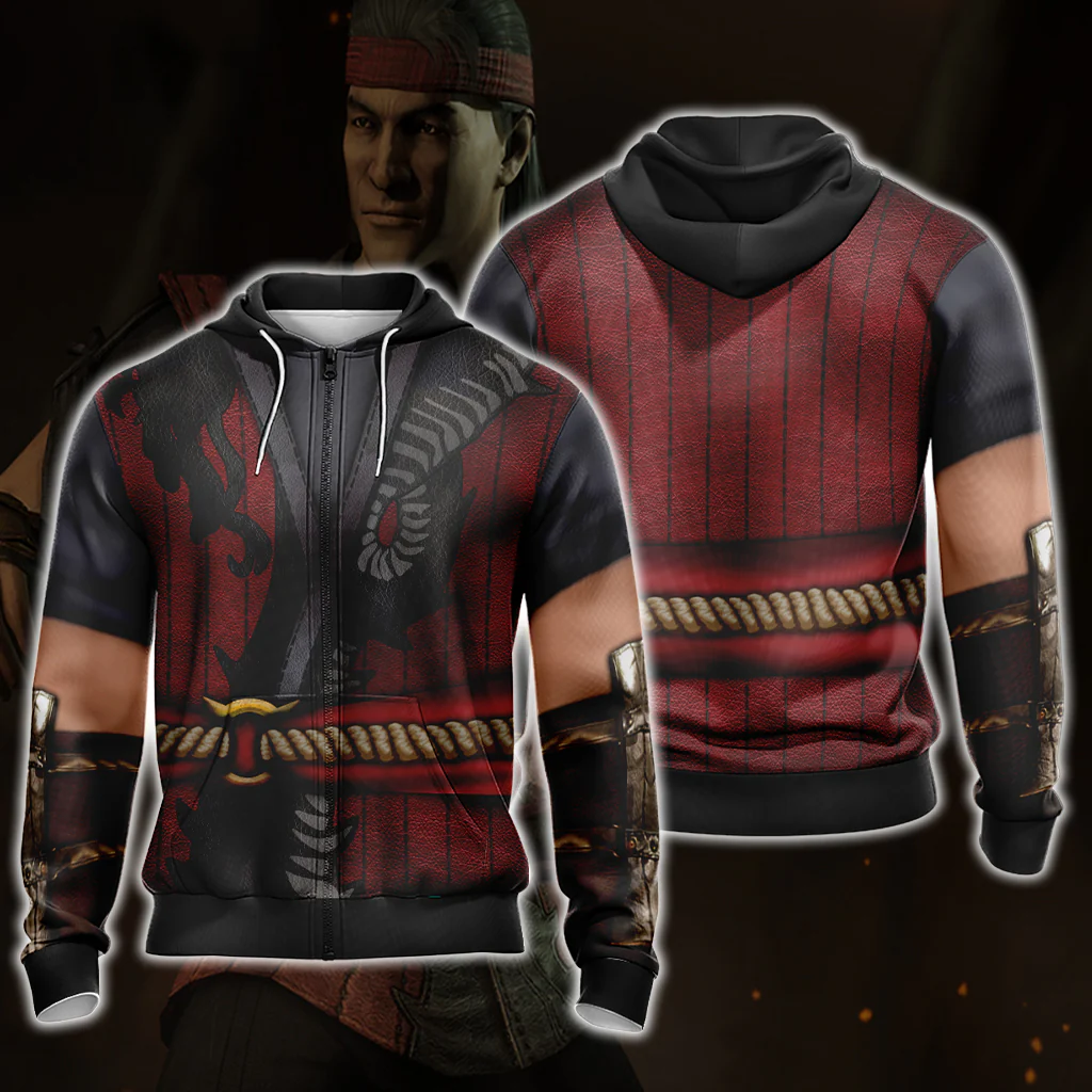 Mortal Kombat Liu Kang Cosplay Unisex 3D T-shirt Zip Hoodie - Image 4
